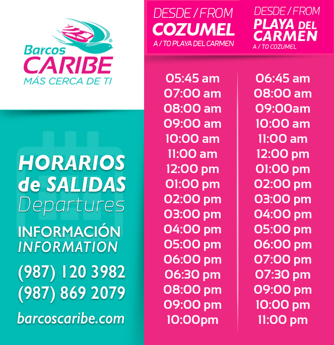 Horarios de Cruce – APIQROO – Administración Portuaria Integral de Quintana  Roo
